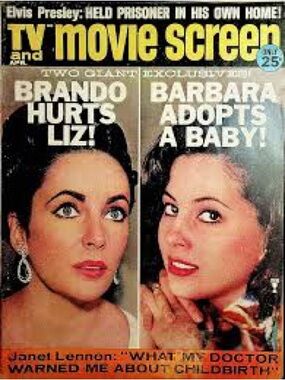 Vintage TV Movie Screen Magazine – Elizabeth Taylor & Barbara Rush Cover – April